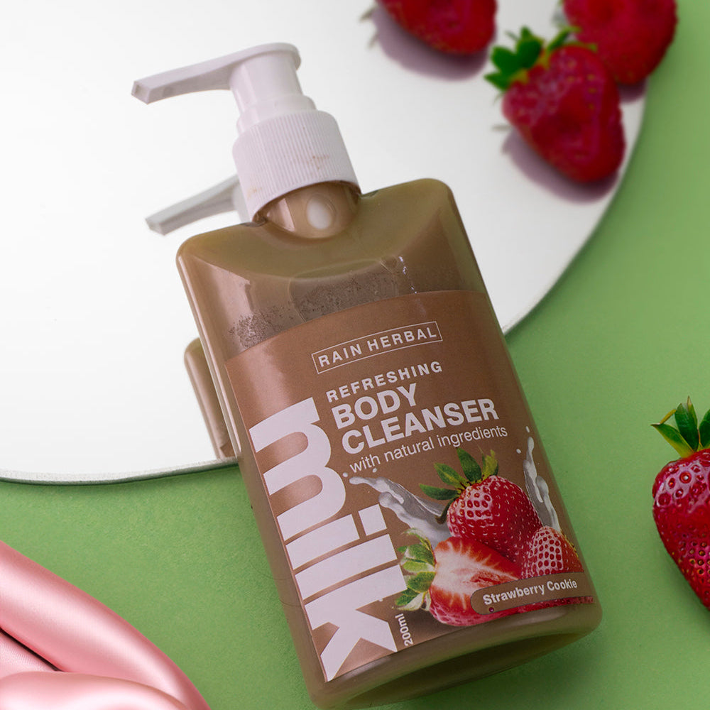 Straw Berry Cookie Milk | COMBO of Body Cleanser & Cream