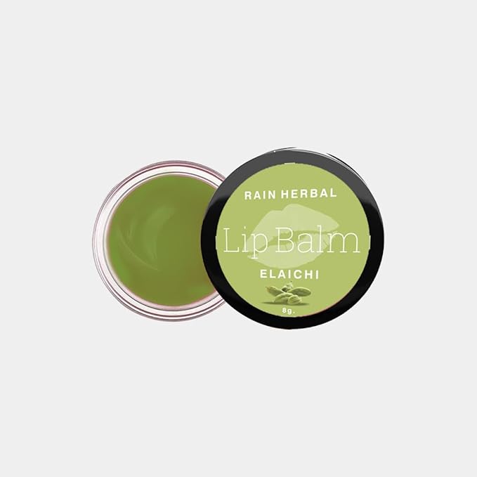 Rain Herbal Lip Balm, Natural Elaichi and Beetroot Tinted, Nourishing with Ghee and Shea Butter, 5g, Pack of 2