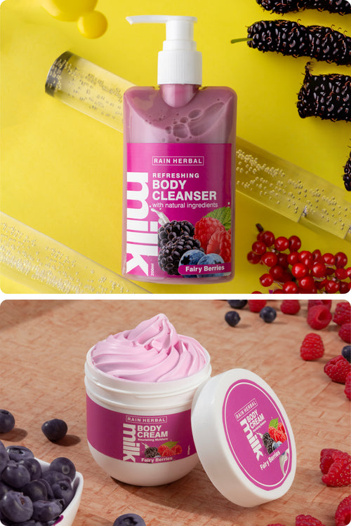 Fairy Berries Milk | COMBO of Body Cleanser & Cream
