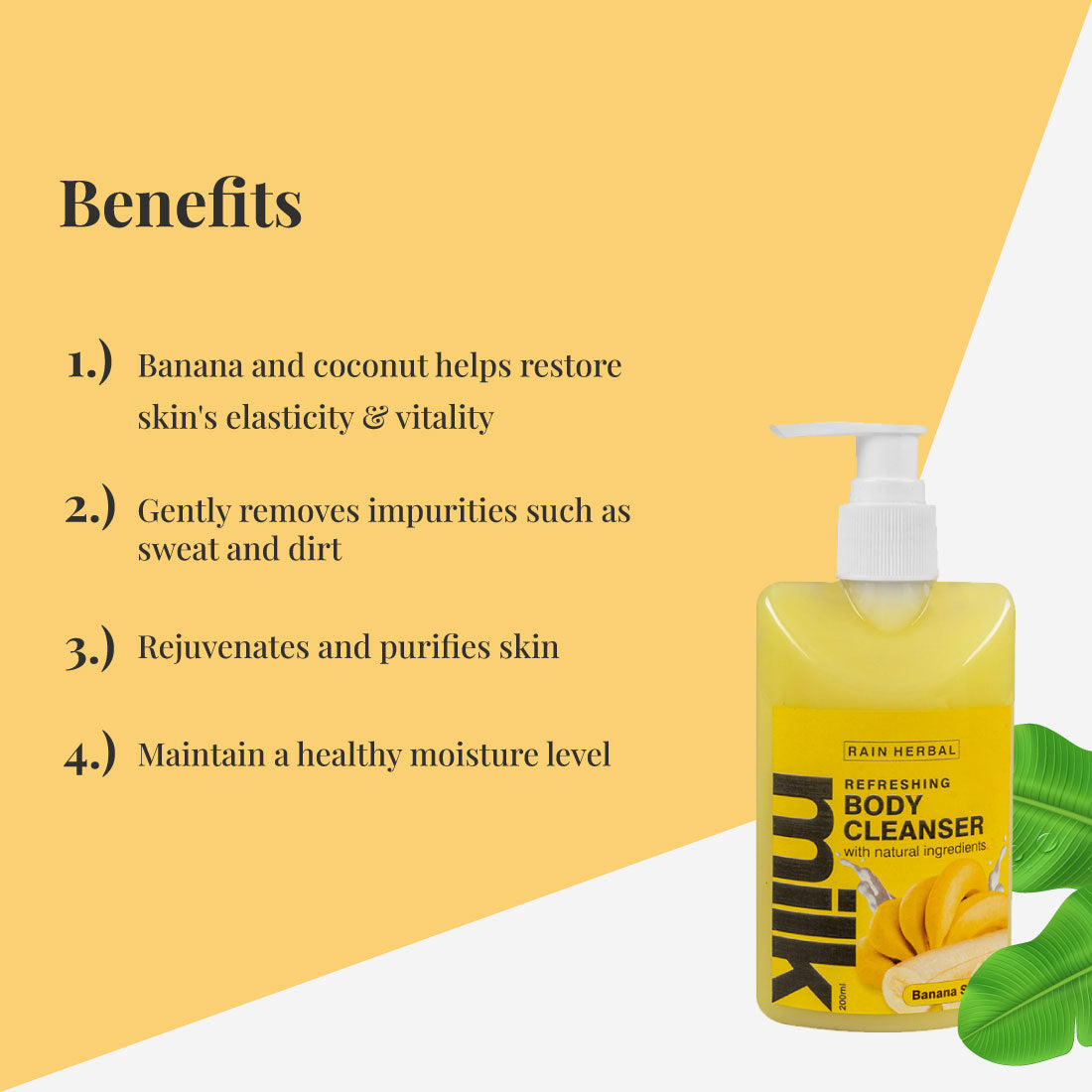 Banana Shanana milk body cleanser