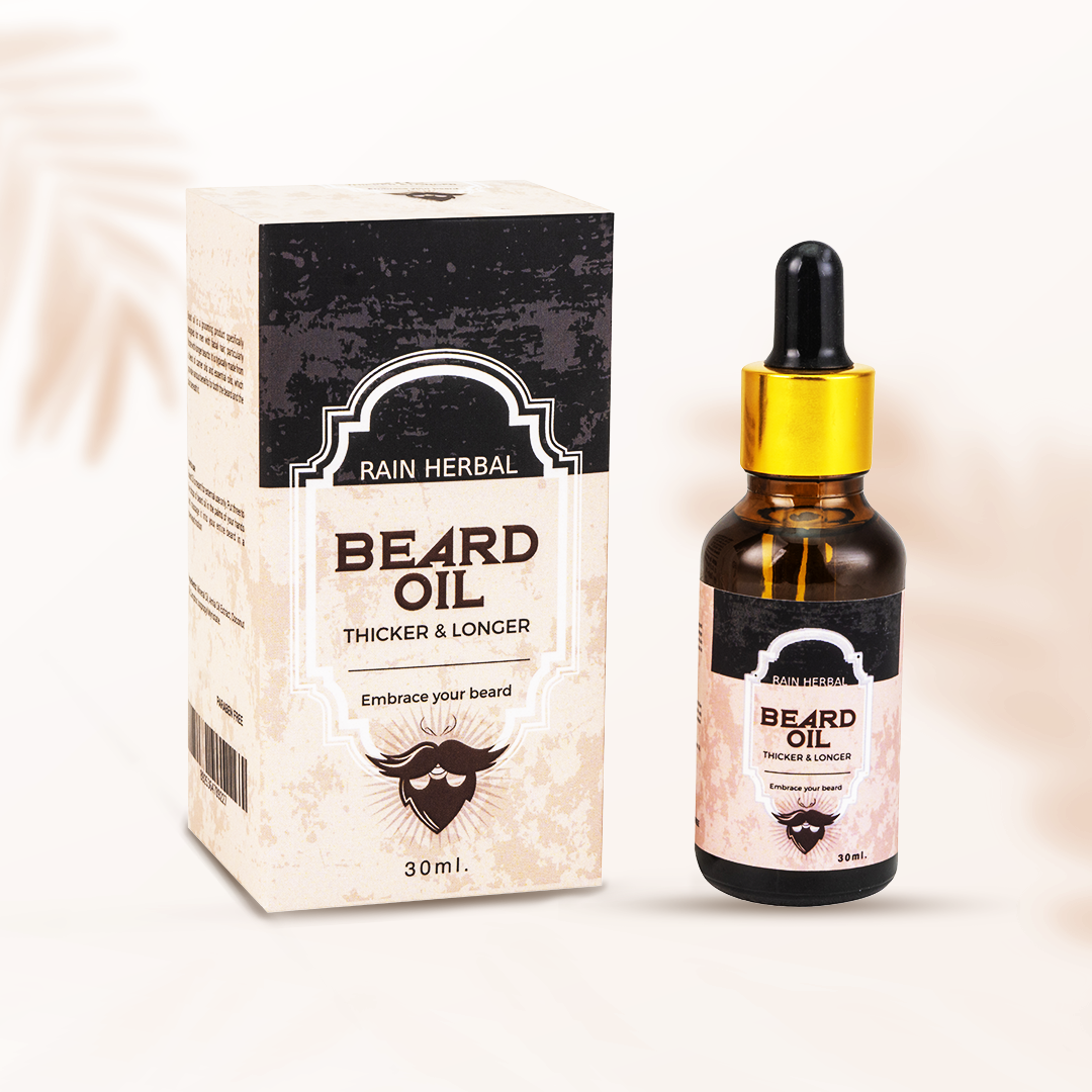 Beard Oil For Thicker And Longer Beard 30ml Rain Herbal 6183