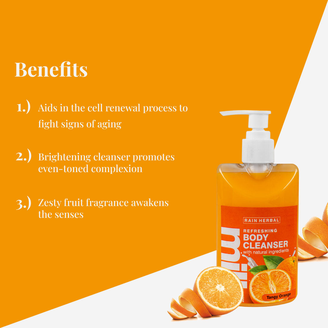 Tangy orange milk body cleanser