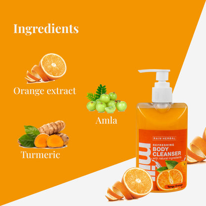 Tangy orange milk body cleanser