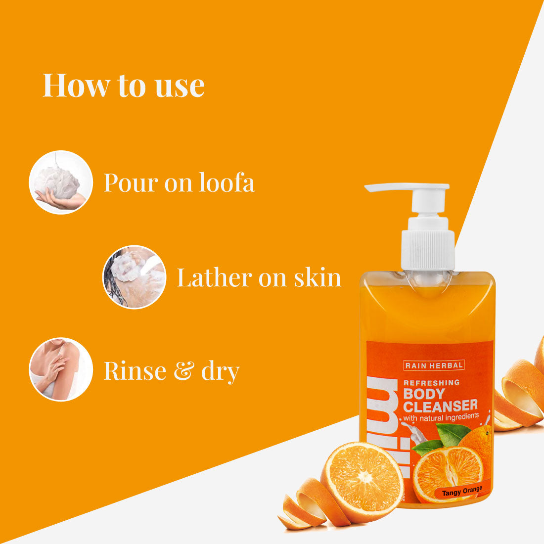 Tangy orange milk body cleanser