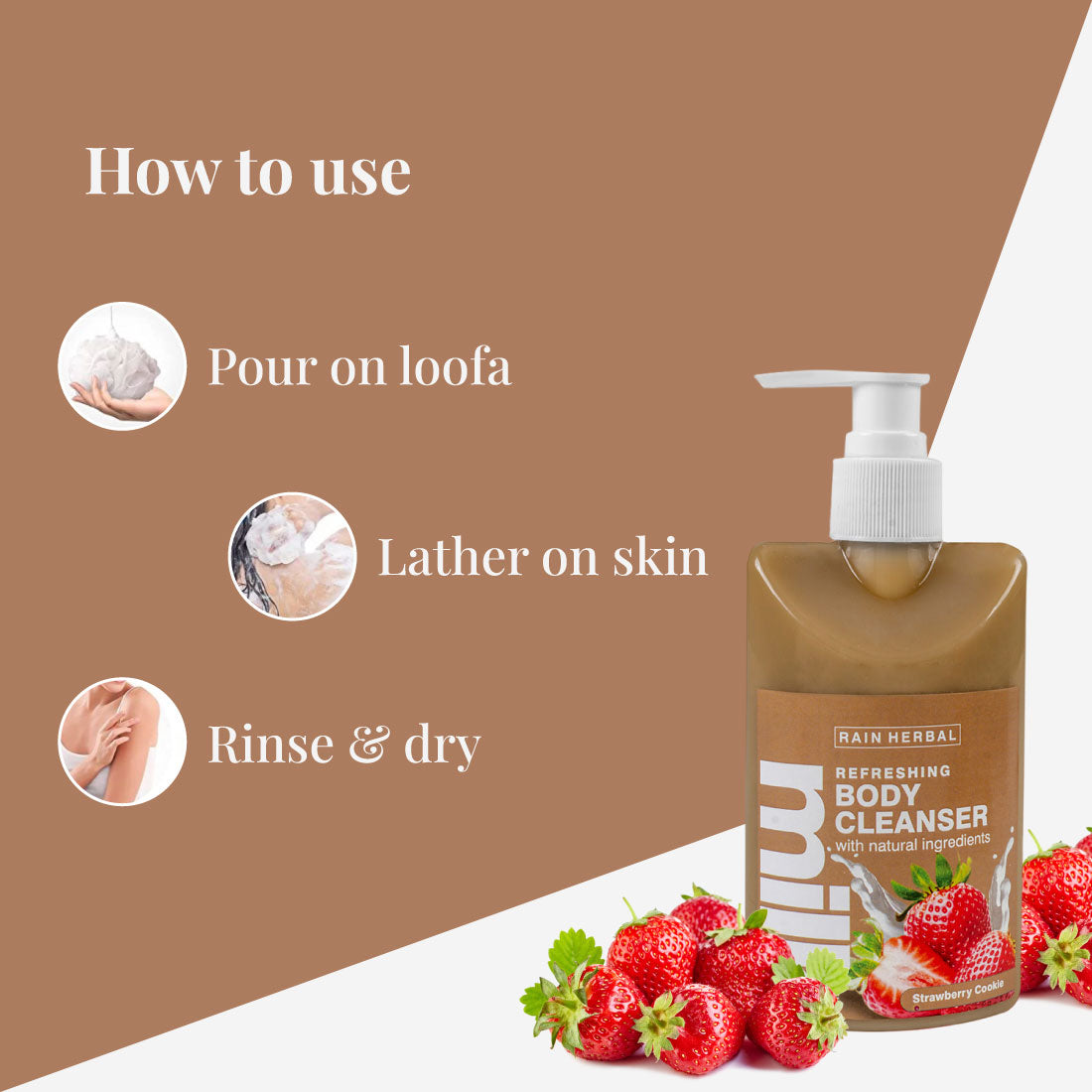 Strawberry Cookie milk body cleanser