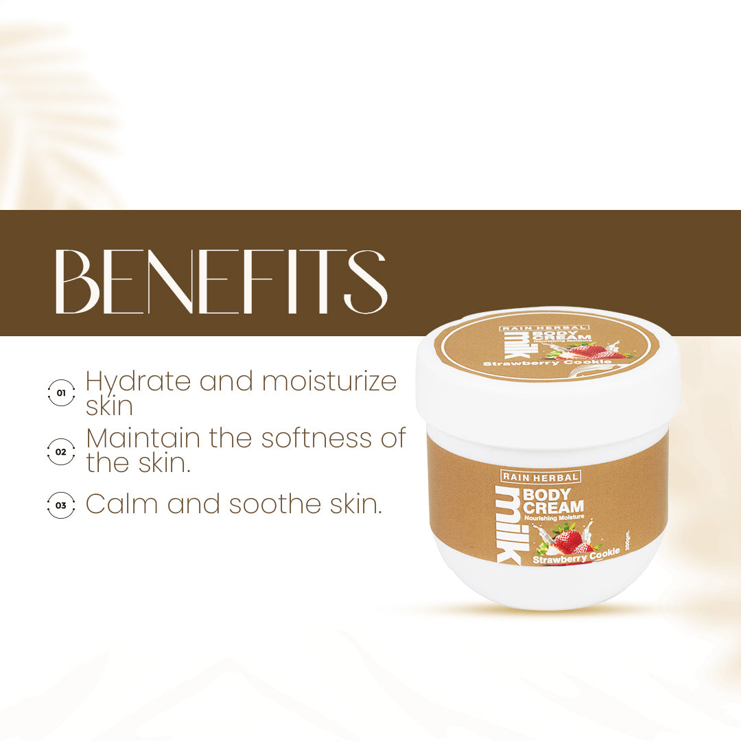 Rain Herbal Strawberry Cookie Body Cream | 200gm