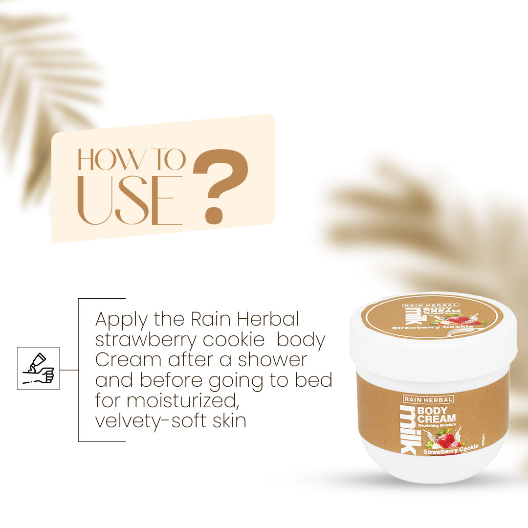 Rain Herbal Strawberry Cookie Body Cream | 200gm