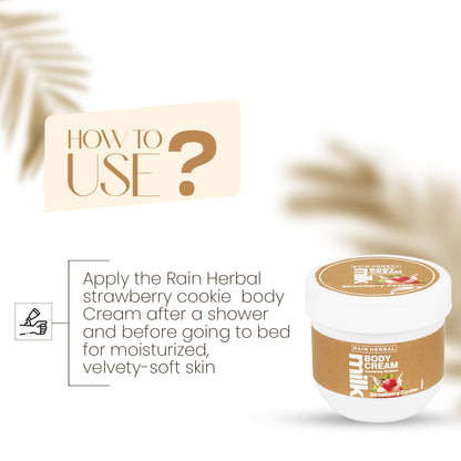 Rain Herbal Strawberry Cookie Body Cream | 200gm